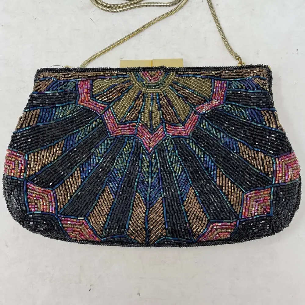 Vintage Studio 18 for La Regale Beaded Purse Shoulder Bag Kisslock